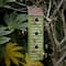 Glitzhome® 18" Green Window-Blinds Distressed Solid Wood Birdhouse